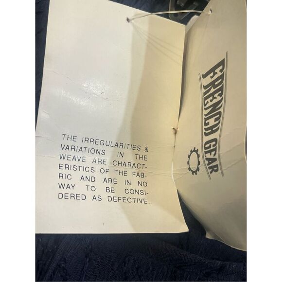 French Gear Rayon Whimsy Goth BoHo Oversized Long Sleeve Blue Embroidered Dress - Picture 4 of 7